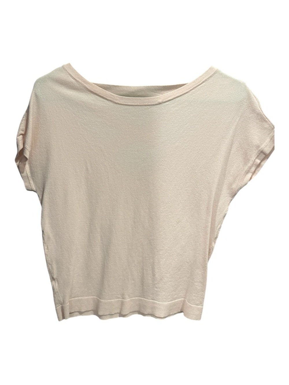 Loft Light Pink Women's Short Sleeve Knit Top